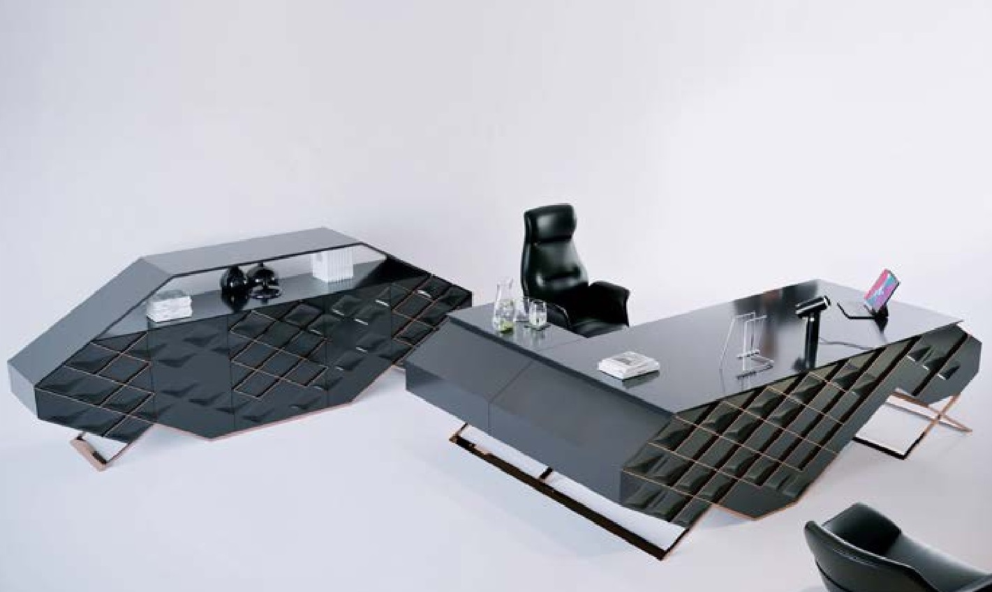 Diamond Wood Coated Polished Executive Set